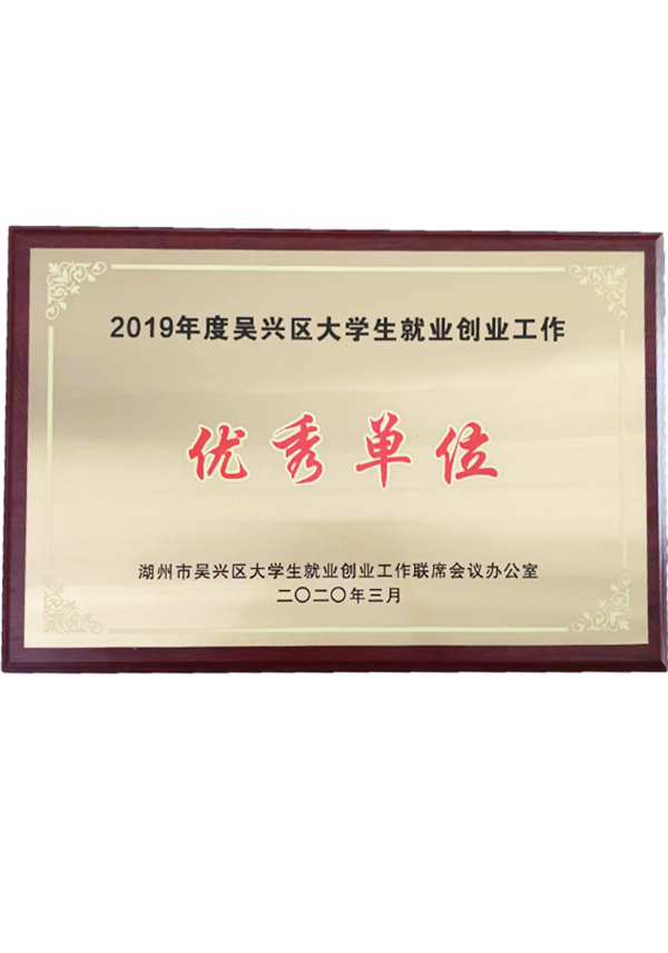 2019年度吳興區(qū)大學(xué)生就業(yè)創(chuàng)業(yè)工作優(yōu)秀單位